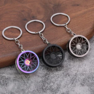 classic-mini-turbo-petal-shaped-flower-keychain-metal-auto-parts-pendant-for-car-lovers-creative-key-holder-gift